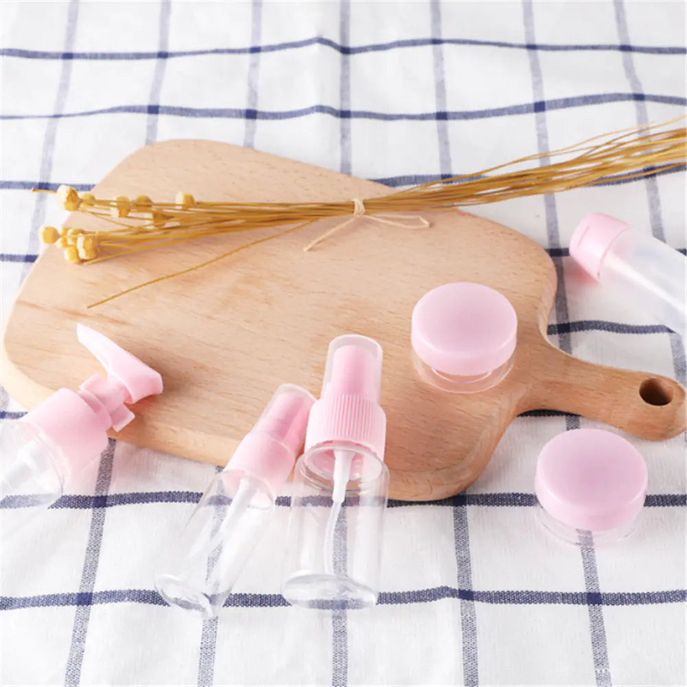 9-Piece Travel Spray Bottle Set for Cosmetics
